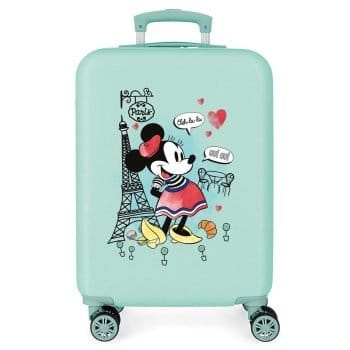 Imagen exclusiva Maleta Trolley Abs Around The World Paris Minnie Disney 55cm de Play&Toy