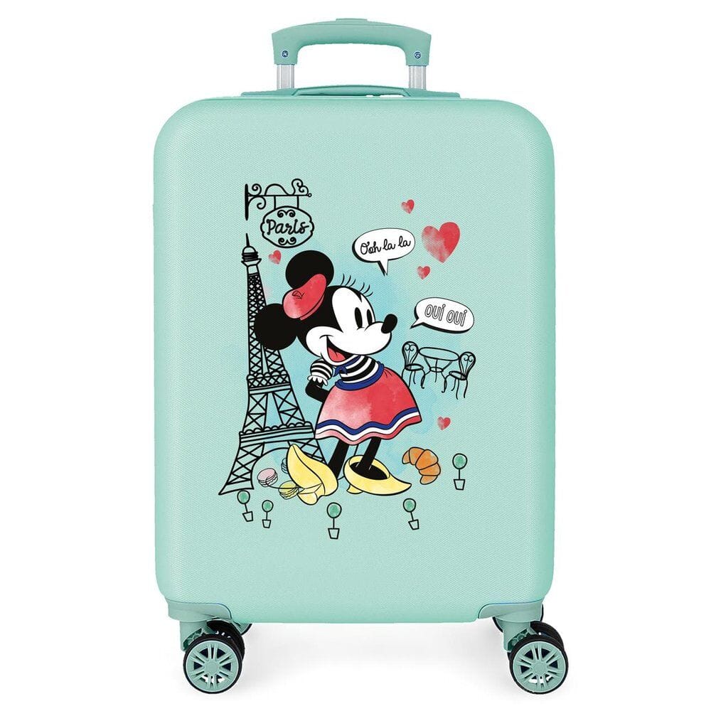Imagen exclusiva Maleta Trolley Abs Around The World Paris Minnie Disney 55cm de Play&Toy