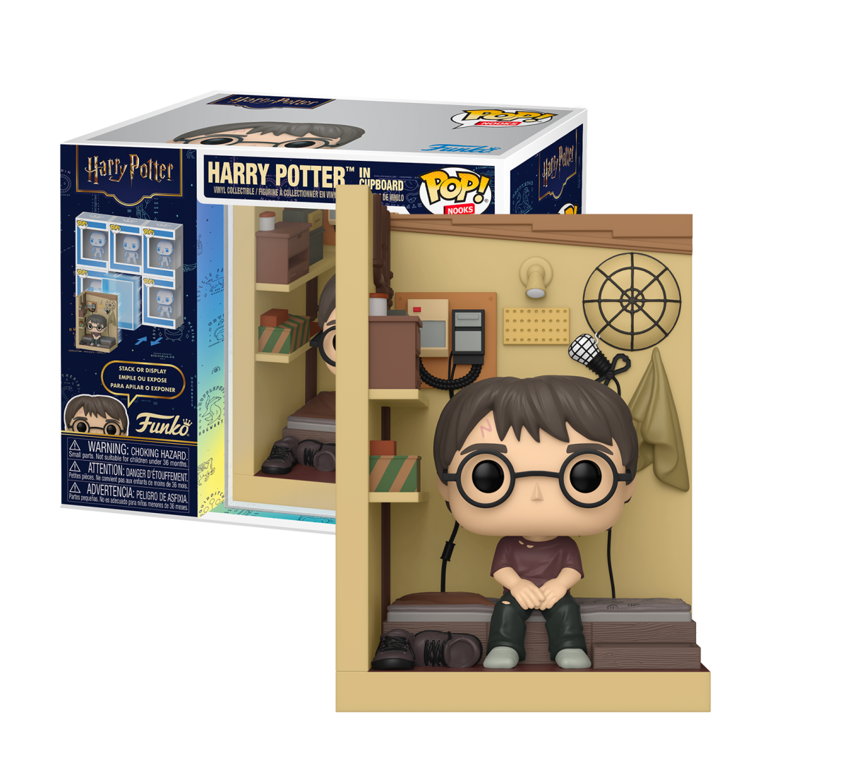Imagen exclusiva Funko Pop Nooks Harry Potter In Cupboard Composicion.png de Play&Toy